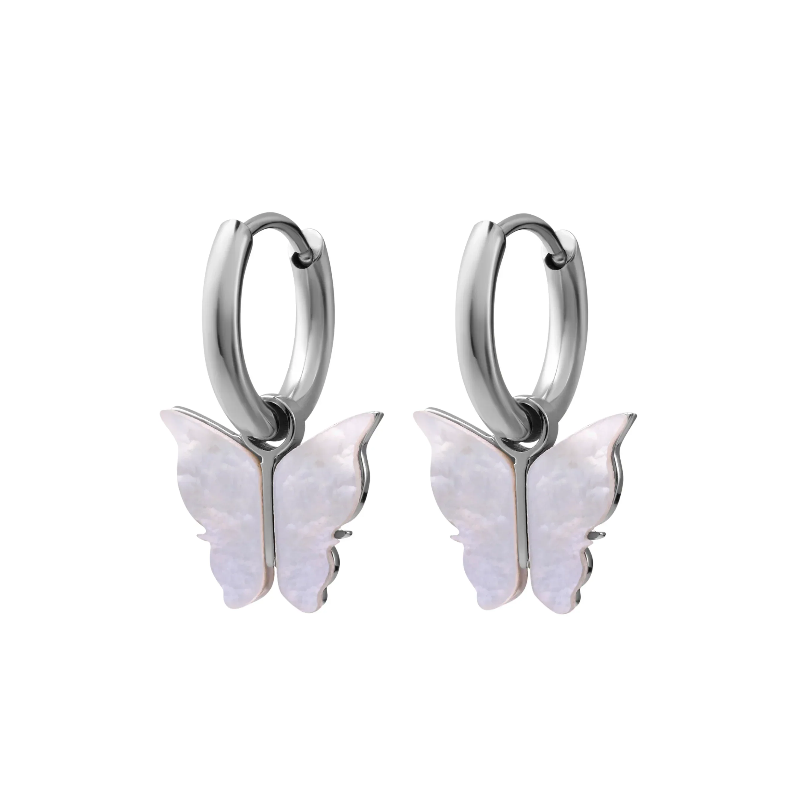 Butterfly Charm Hoops - Image 5
