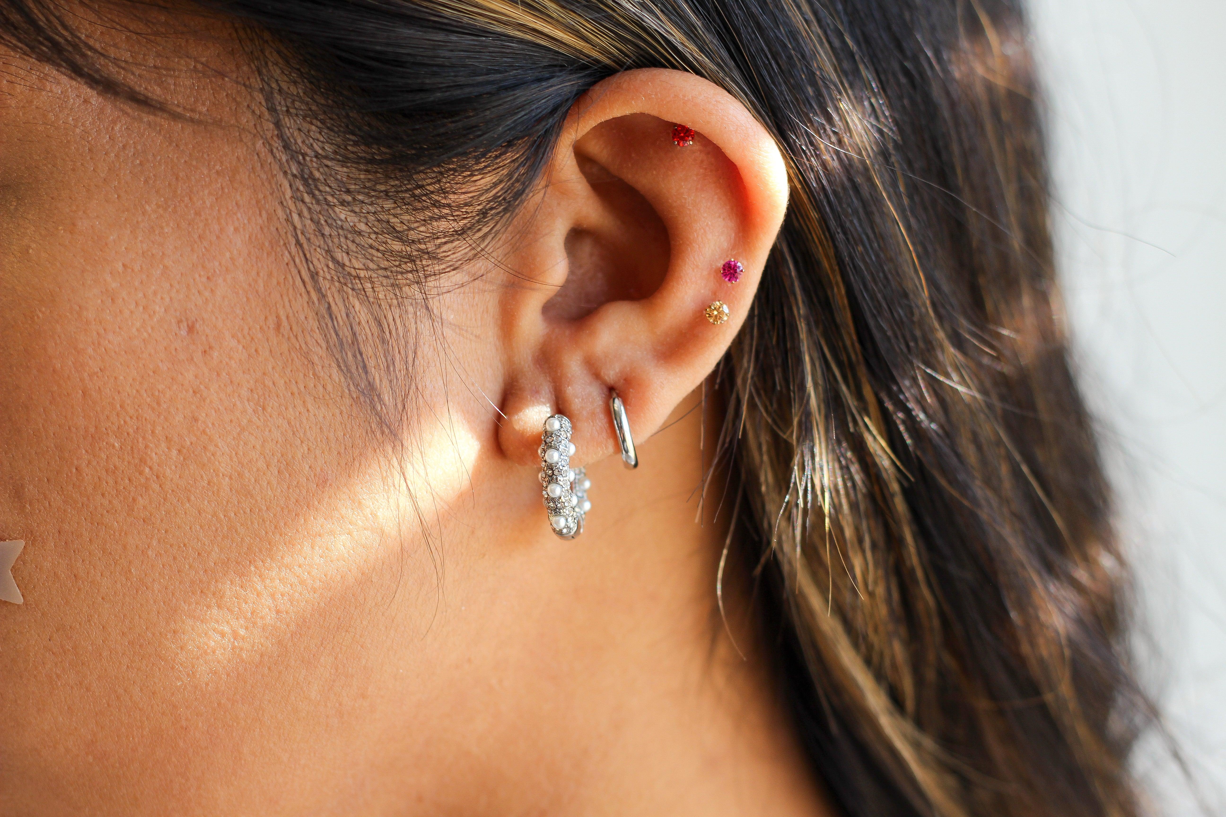 Angelic Diamond and Pearl Hoops - Image 3