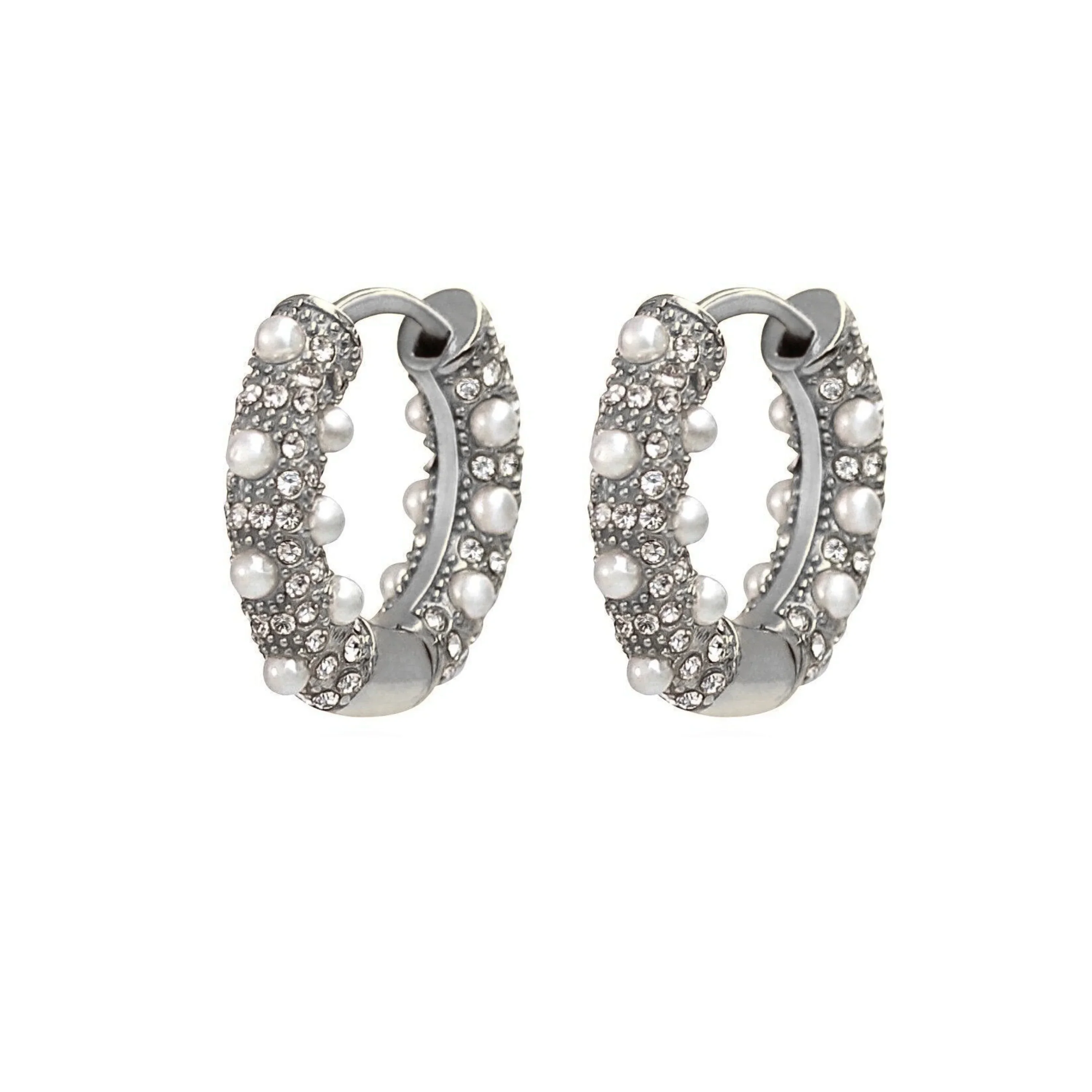 Angelic Diamond and Pearl Hoops - Image 9