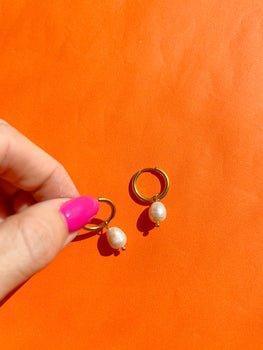 Kiera Pearl Hoops - Image 3