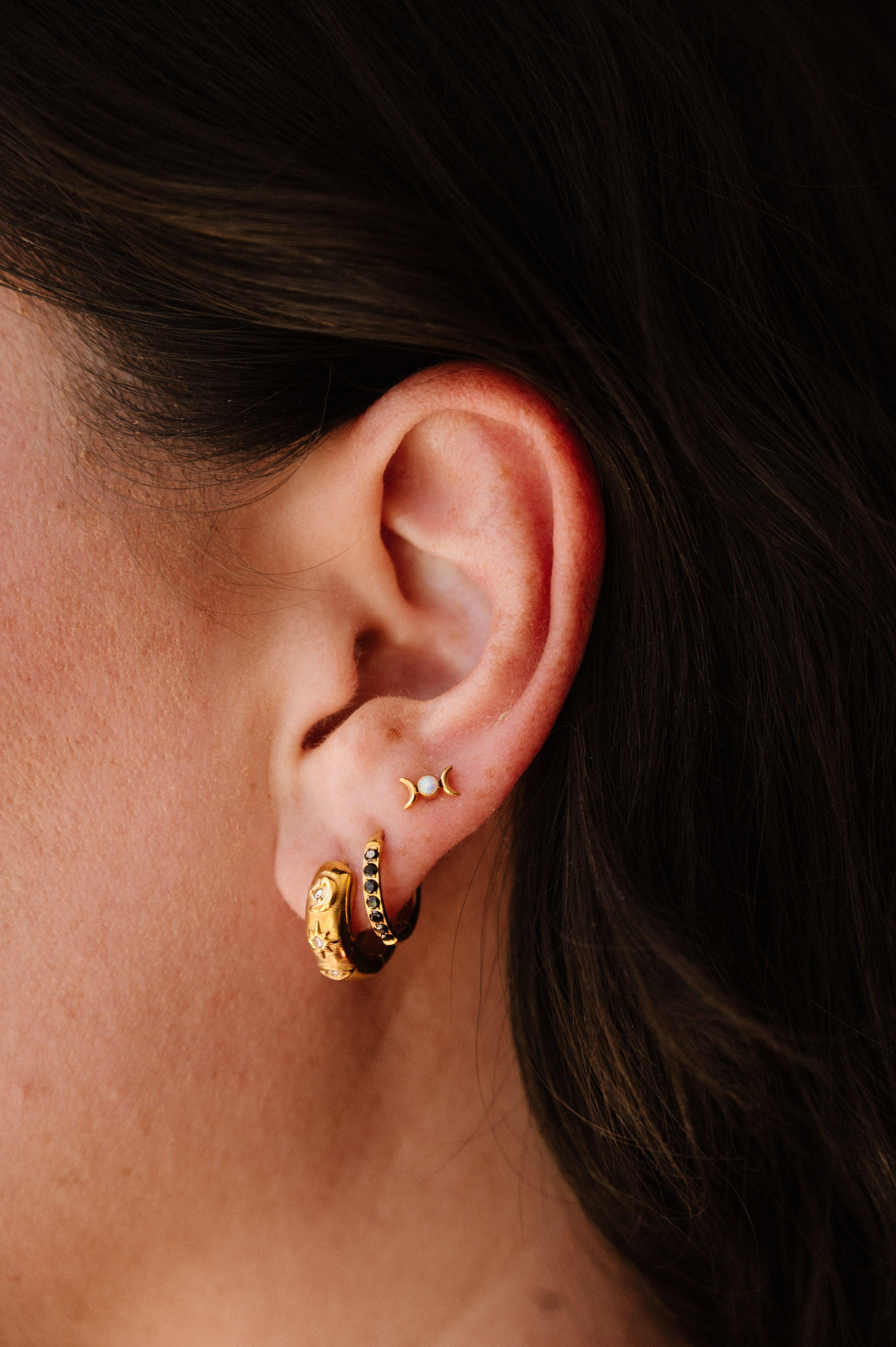 Mini Opal Lunar Phase Flat Back Stud - Image 3