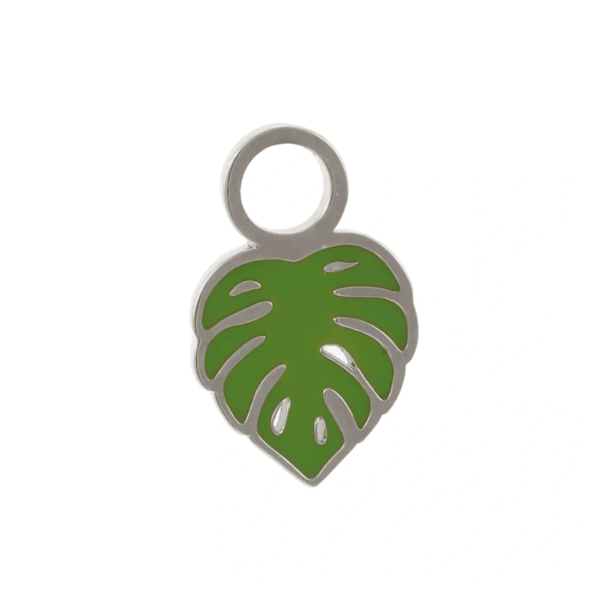 Monstera Leaf Hoop Charm - Image 3
