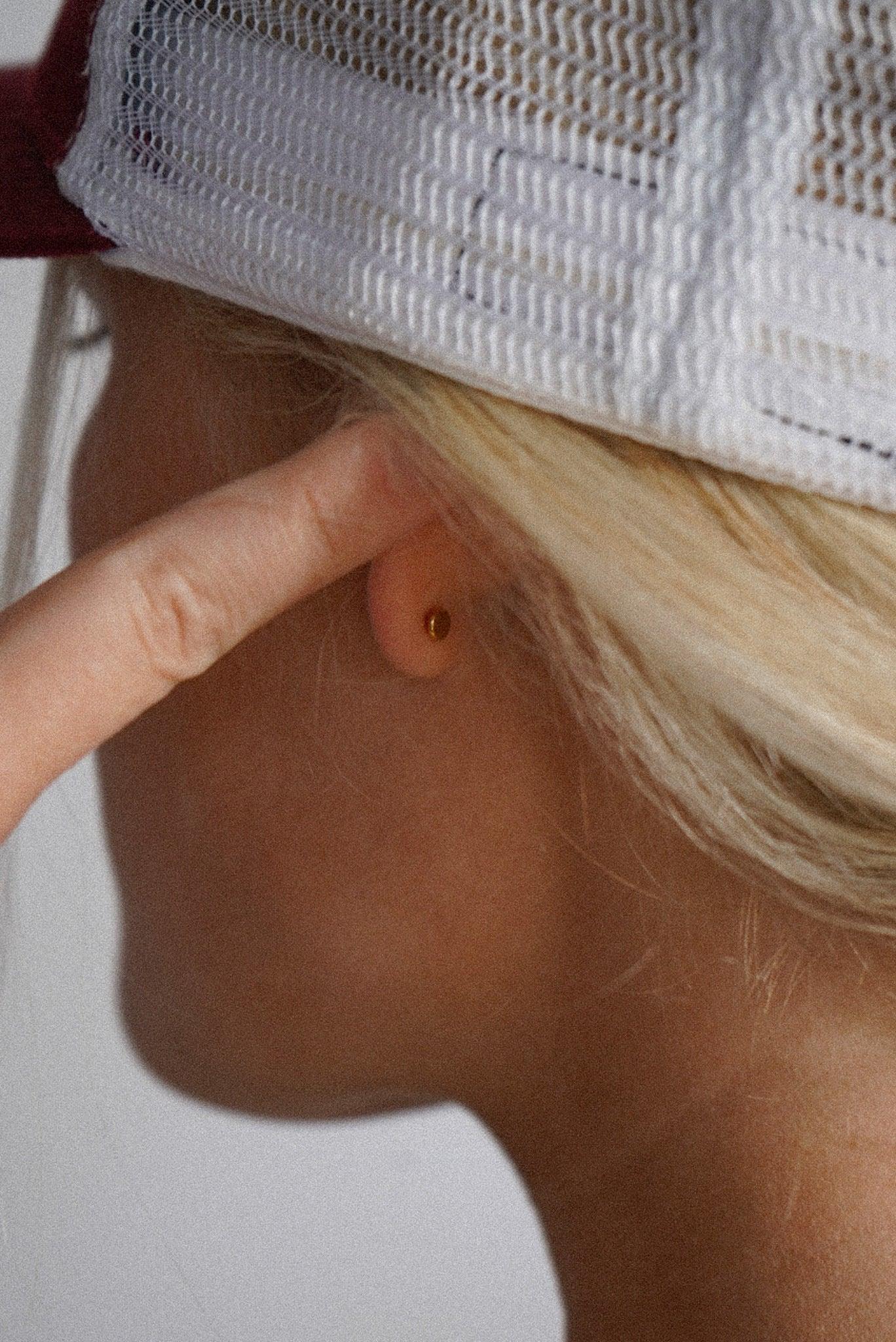 Moonstone Marquise Flat Back Stud - Image 3