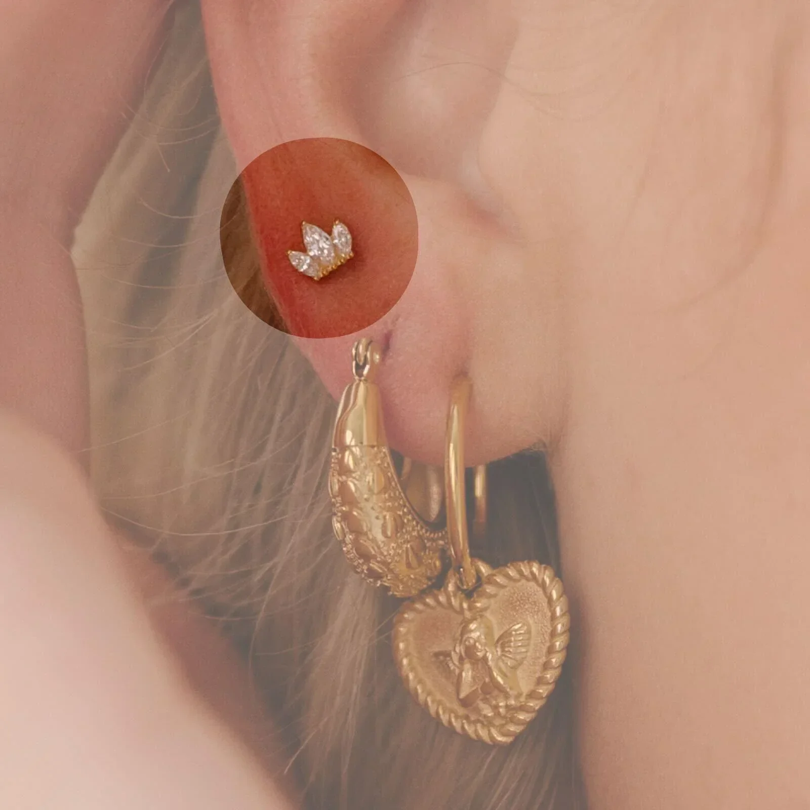 Zirconia Crown Flat Back Stud - Image 3