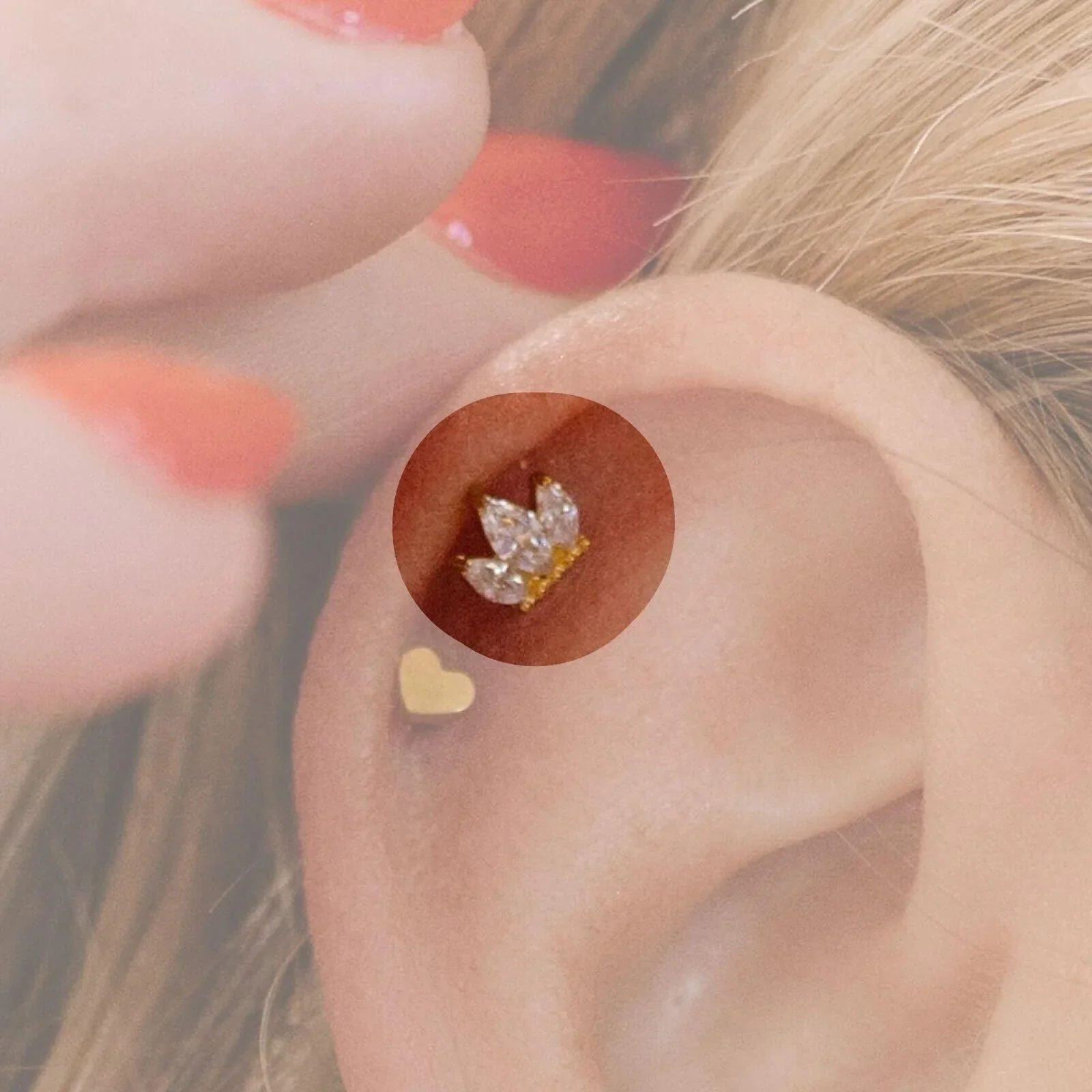 Zirconia Crown Flat Back Stud - Image 4